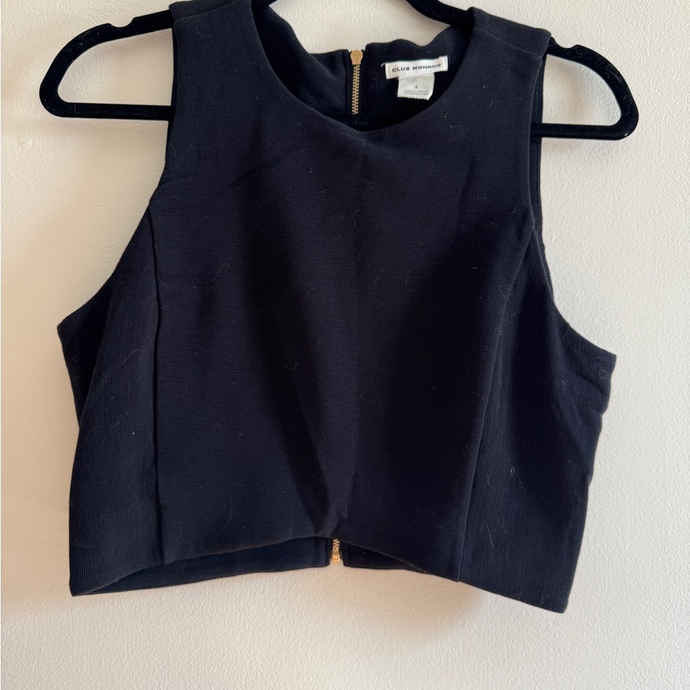 Club Monaco Black Sleeveless Top